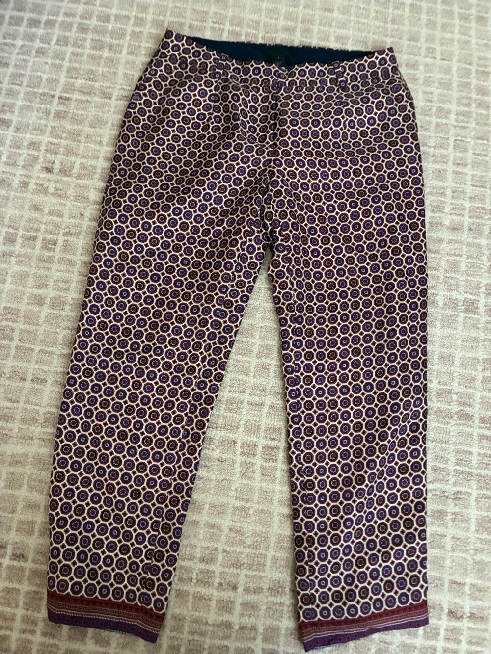 J.Crew Collection silk pants in geometric print